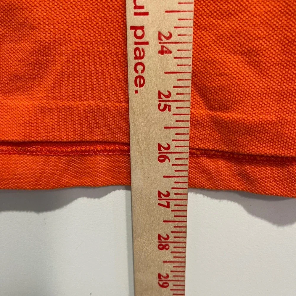 Ralph Lauren Youth XL Orange Skinny Polo Shirt Short Sleeve Cotton Mesh Pony